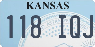 KS license plate 118IQJ