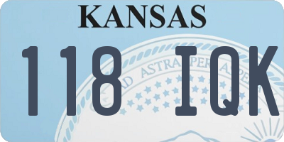 KS license plate 118IQK