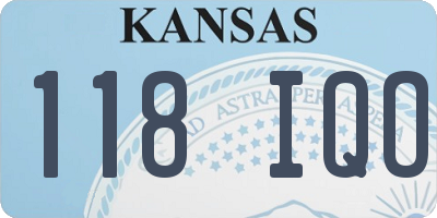 KS license plate 118IQO
