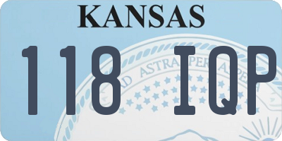 KS license plate 118IQP