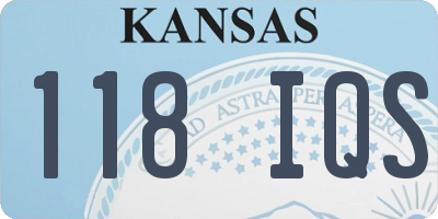 KS license plate 118IQS