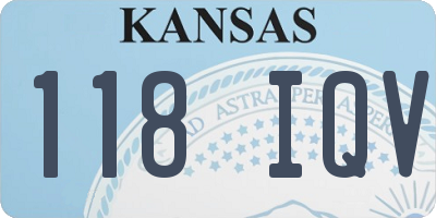 KS license plate 118IQV
