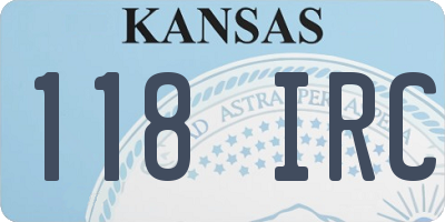 KS license plate 118IRC