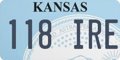 KS license plate 118IRE