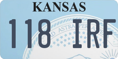 KS license plate 118IRF