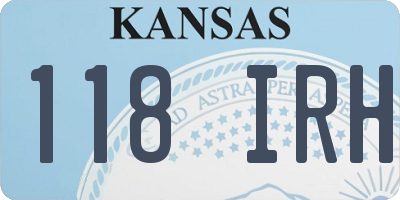 KS license plate 118IRH