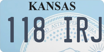 KS license plate 118IRJ