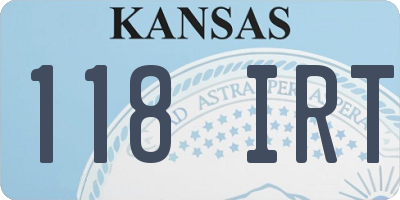 KS license plate 118IRT