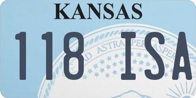 KS license plate 118ISA
