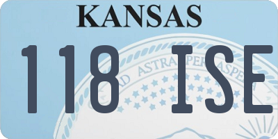 KS license plate 118ISE
