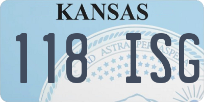 KS license plate 118ISG