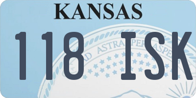 KS license plate 118ISK