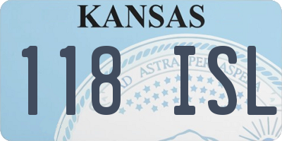 KS license plate 118ISL