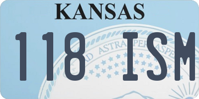 KS license plate 118ISM