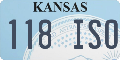 KS license plate 118ISO