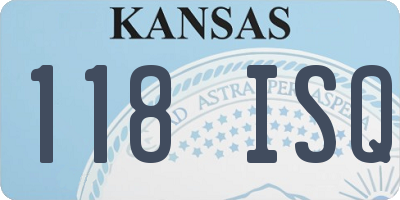 KS license plate 118ISQ