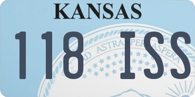 KS license plate 118ISS