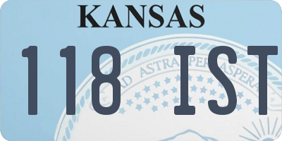 KS license plate 118IST