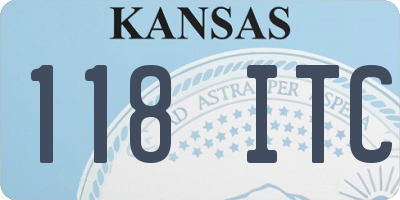 KS license plate 118ITC
