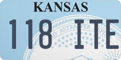 KS license plate 118ITE