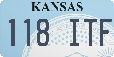 KS license plate 118ITF
