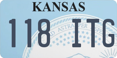 KS license plate 118ITG