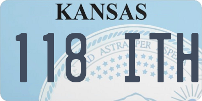 KS license plate 118ITH