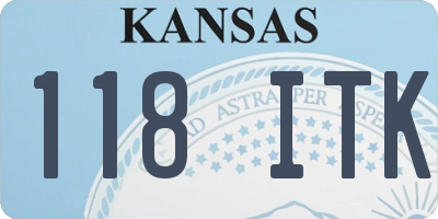 KS license plate 118ITK