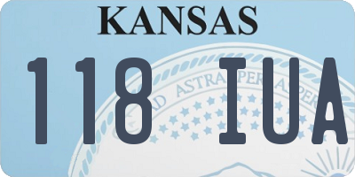 KS license plate 118IUA