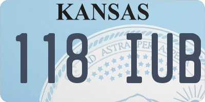 KS license plate 118IUB