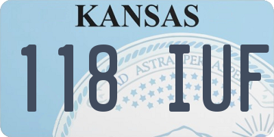 KS license plate 118IUF