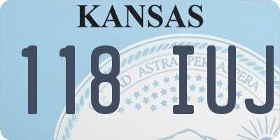 KS license plate 118IUJ