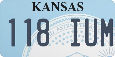 KS license plate 118IUM
