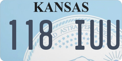 KS license plate 118IUU