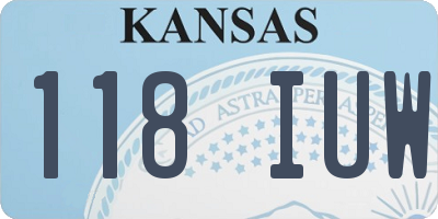 KS license plate 118IUW
