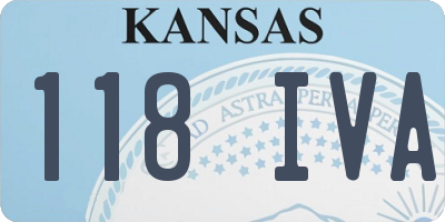 KS license plate 118IVA