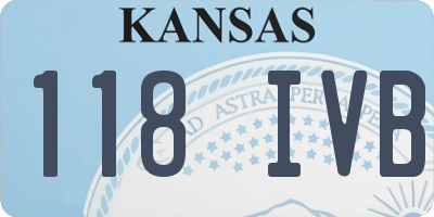KS license plate 118IVB