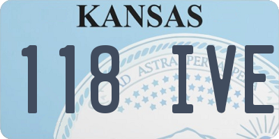 KS license plate 118IVE