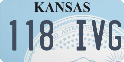 KS license plate 118IVG