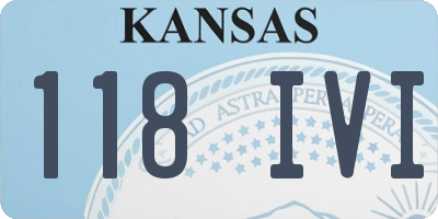 KS license plate 118IVI