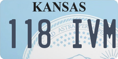 KS license plate 118IVM