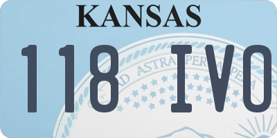 KS license plate 118IVO