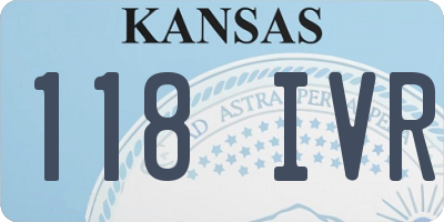 KS license plate 118IVR