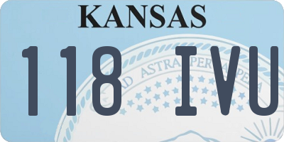 KS license plate 118IVU