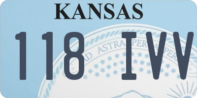 KS license plate 118IVV