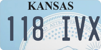 KS license plate 118IVX