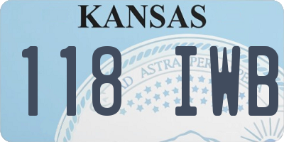 KS license plate 118IWB