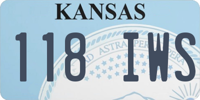 KS license plate 118IWS