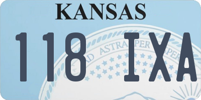 KS license plate 118IXA