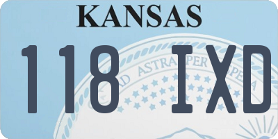 KS license plate 118IXD